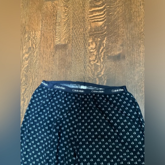 CALVIN KLIEN Men’s Sleep Wear Pajama Pants Blue CK Pattern Size Large LIKE NEW - Picture 7 of 9